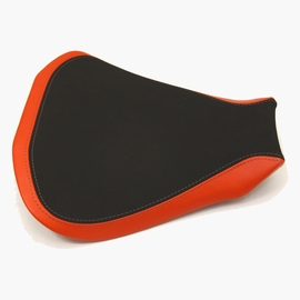 Seat rider no-slide leather/neoprene red